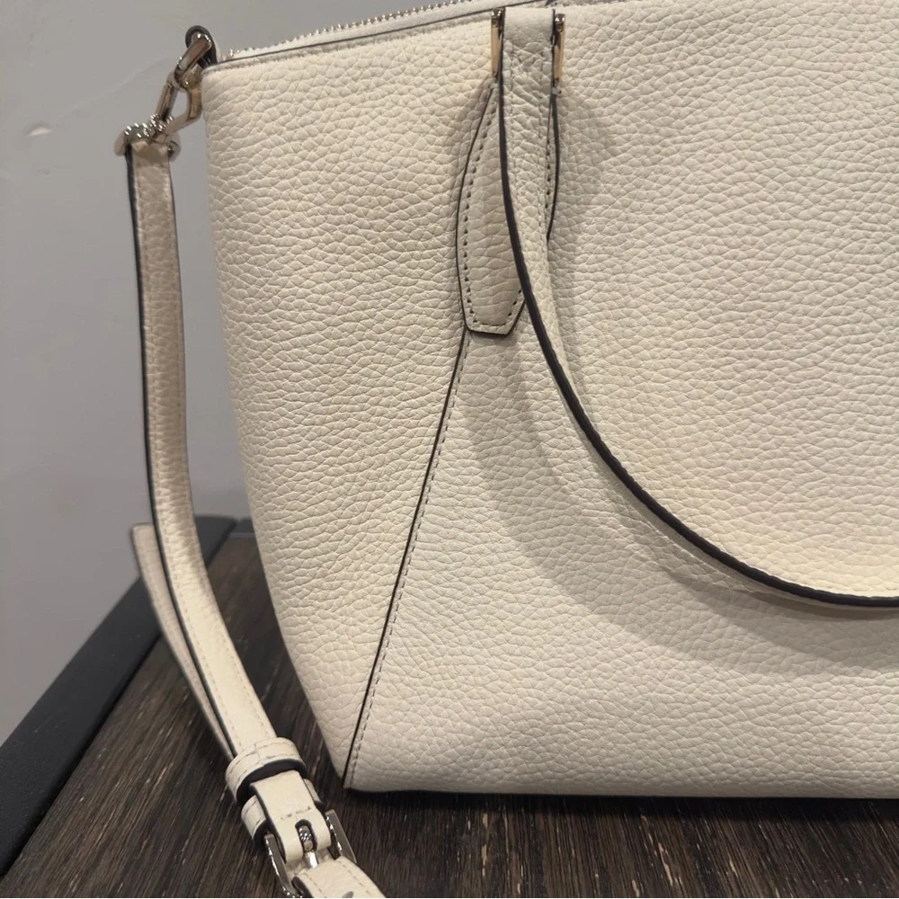 Kate‎ Spade Monica Satchel /Crossbody Handbag Buttermilk Glaze Leather EUC
